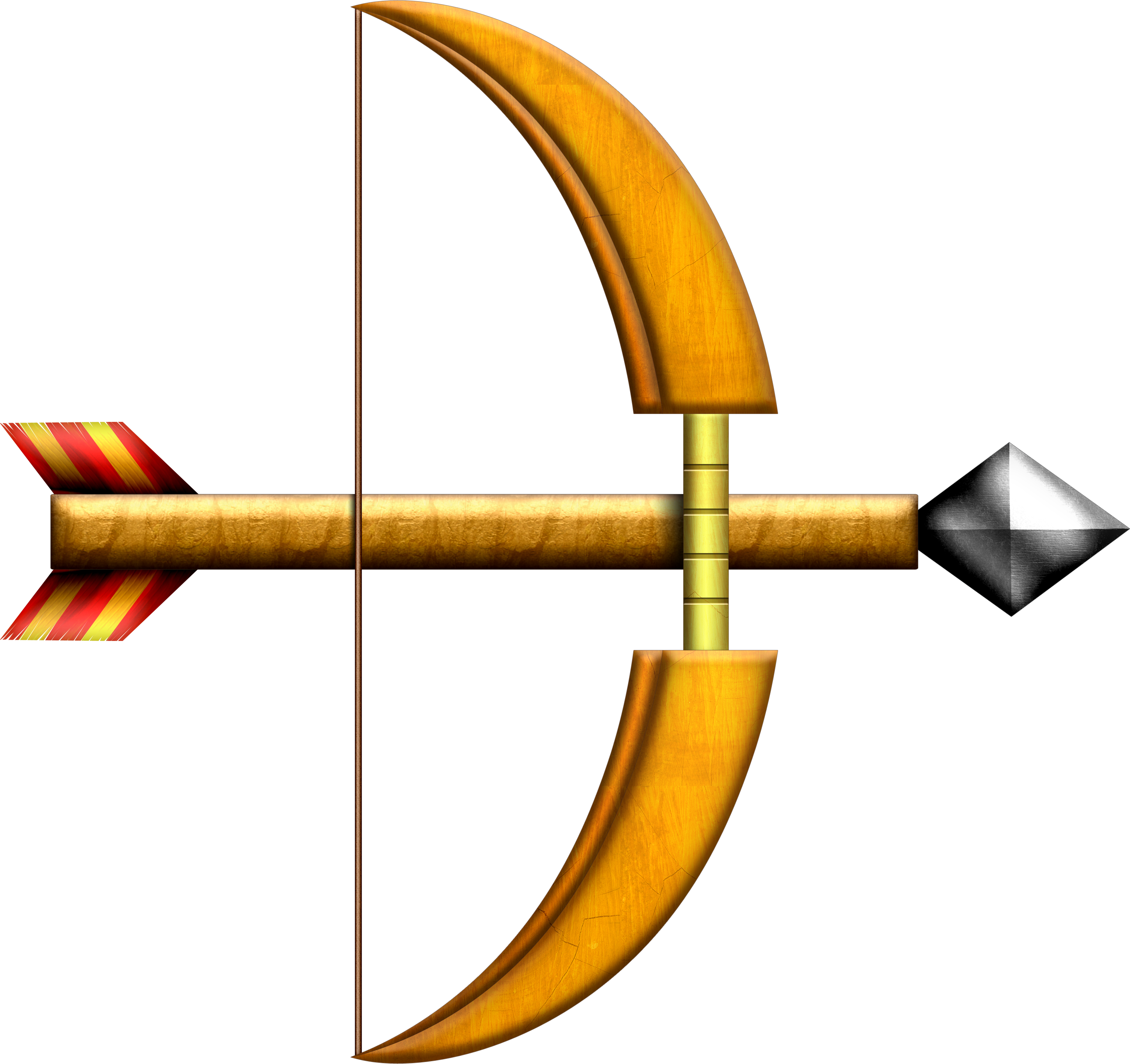 Albw Bow And Arrow By Blueamnesiac On Clipart Library - Bow And Arrow Png (2893x2724), Png Download