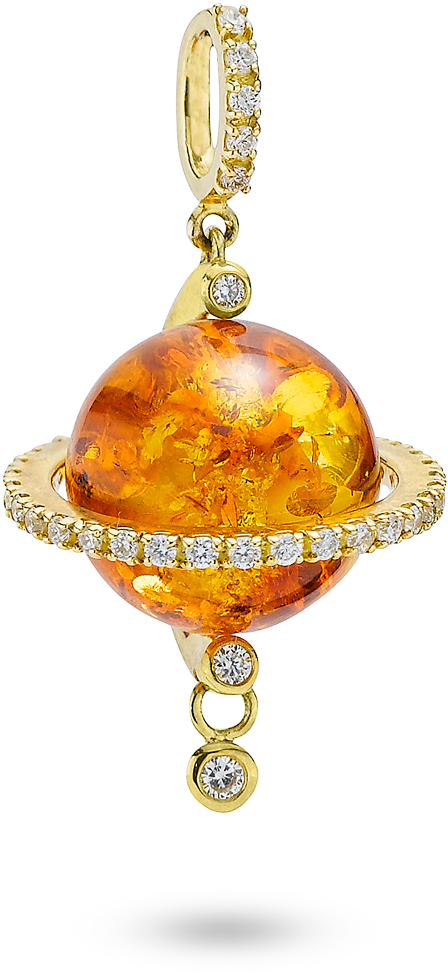 Sparkling Star - Amber With Gold Jewelry (1500x1500), Png Download