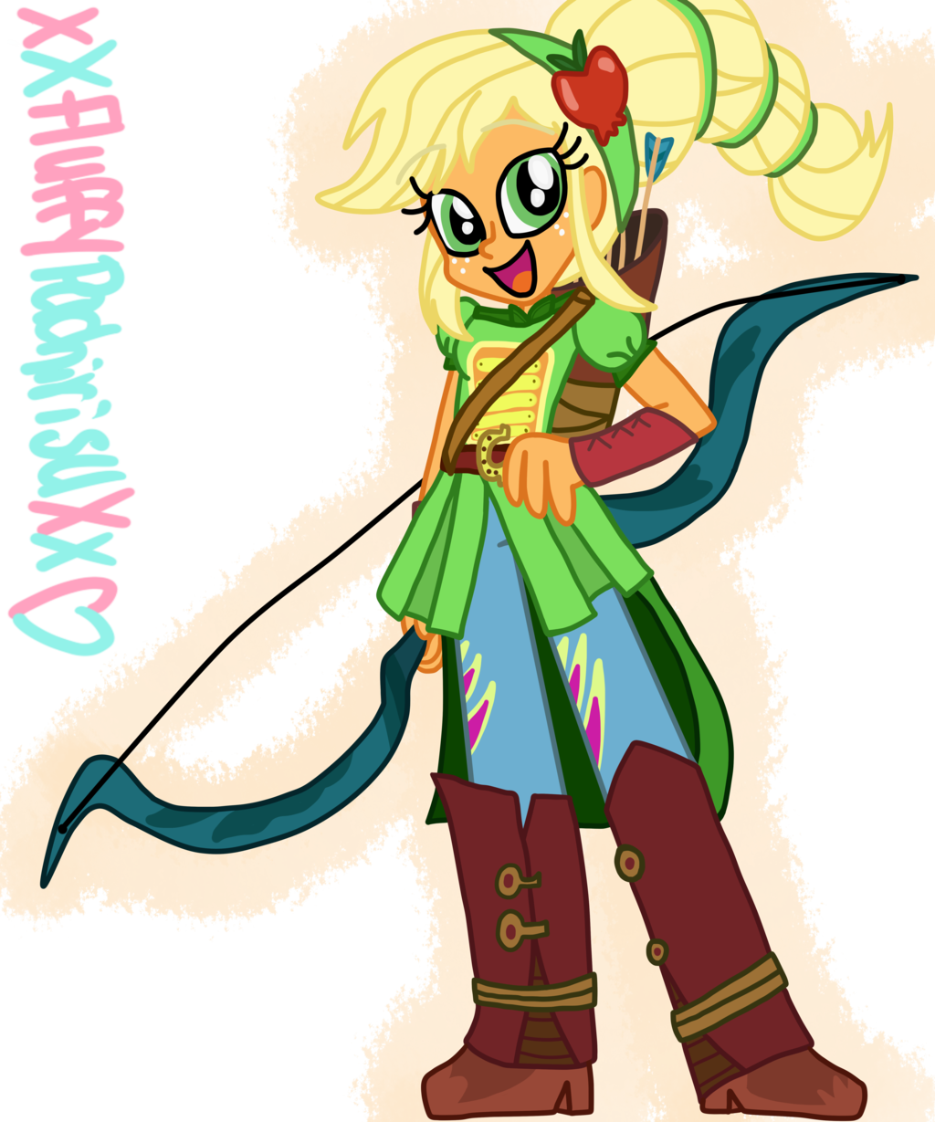 Applejack, Archery, Arrow, Artist - Bow And Arrow (1024x1229), Png Download