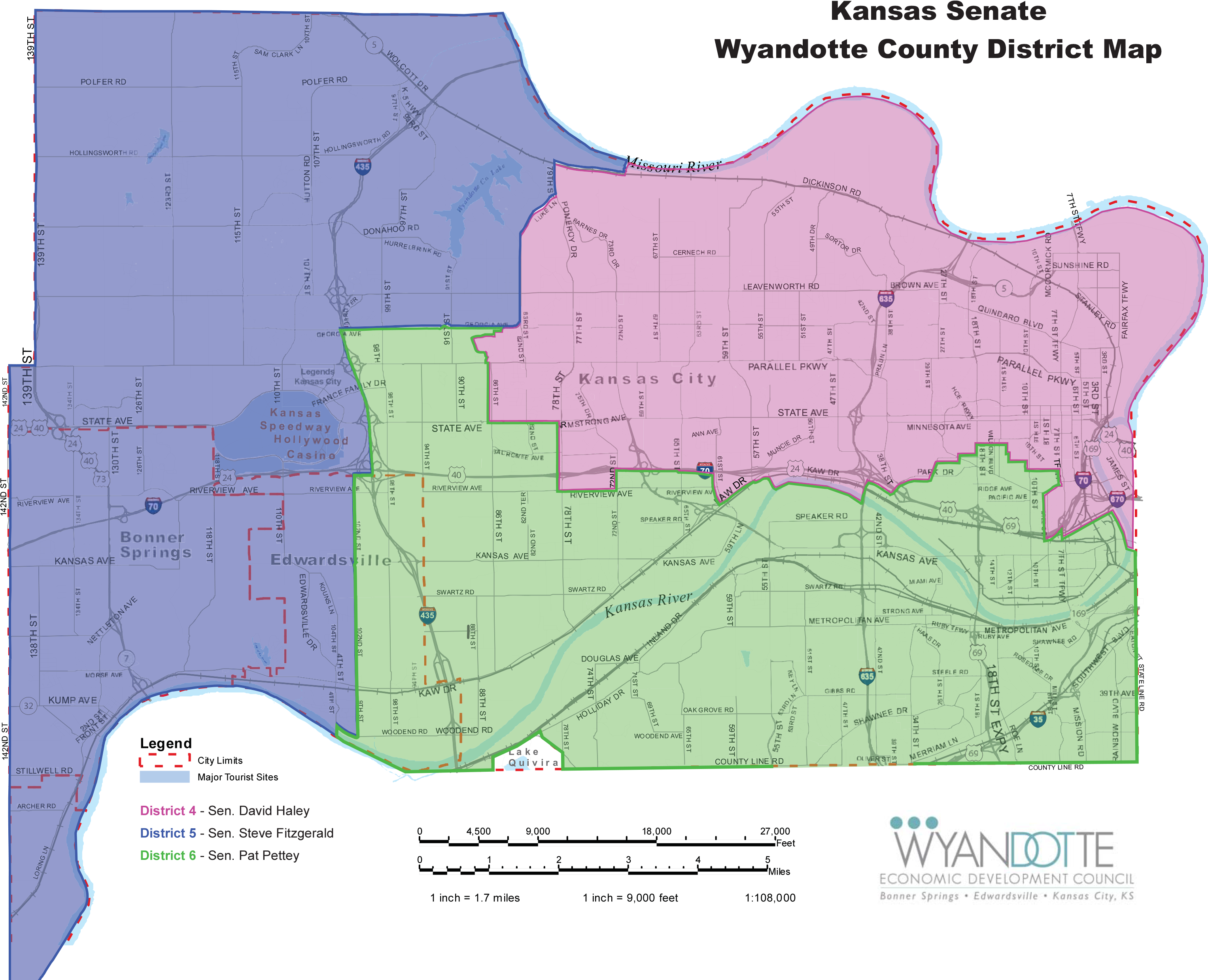 Kansas Senators For Wyandotte County - Kansas (3064x2516), Png Download