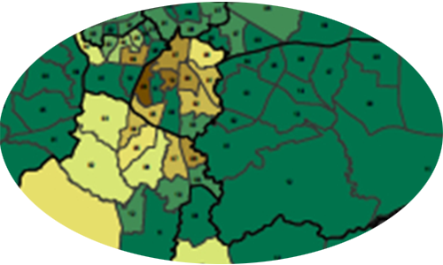 Map Section Showing Micro-credit Intensity, Vital For - Addis Ababa Poverty Map (500x300), Png Download