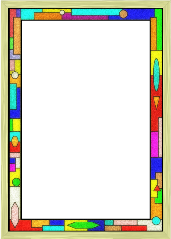 Medium Image - Stained Glass Border Clipart (574x800), Png Download