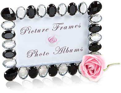 Picture Frames & Photo Albums - Black & White Bling Place Card Photo Frame Favors (391x316), Png Download