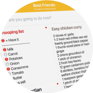 Save Memos And Tentative Events To "keep" - Circle (426x376), Png Download