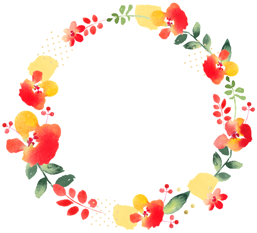 Bright Orange Flowers Hand Drawn Garland Decorative - X167y Tote Bag Mariée Dans L'année, Sac En Toile, Gift (1024x1024), Png Download