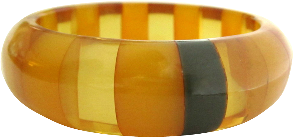 Laminated Bakelite Bracelet, Apple Juice Striped Bangle - Bangle (956x956), Png Download