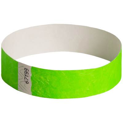 100 Neon Green Tyvek Wristbands - Tyvek Wristbands 100 Pack (400x400), Png Download