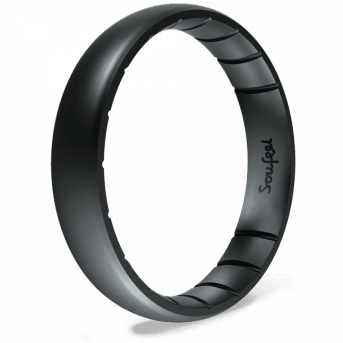 Soufeel Unisex Black Legends Silicone Ring - Protection Ring Mft (380x380), Png Download