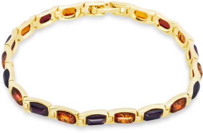14 Carat Gold Bracelet With Light And Dark Amber - Womens Bristol Novelty Bracelet Gold Bangle Costume (580x580), Png Download