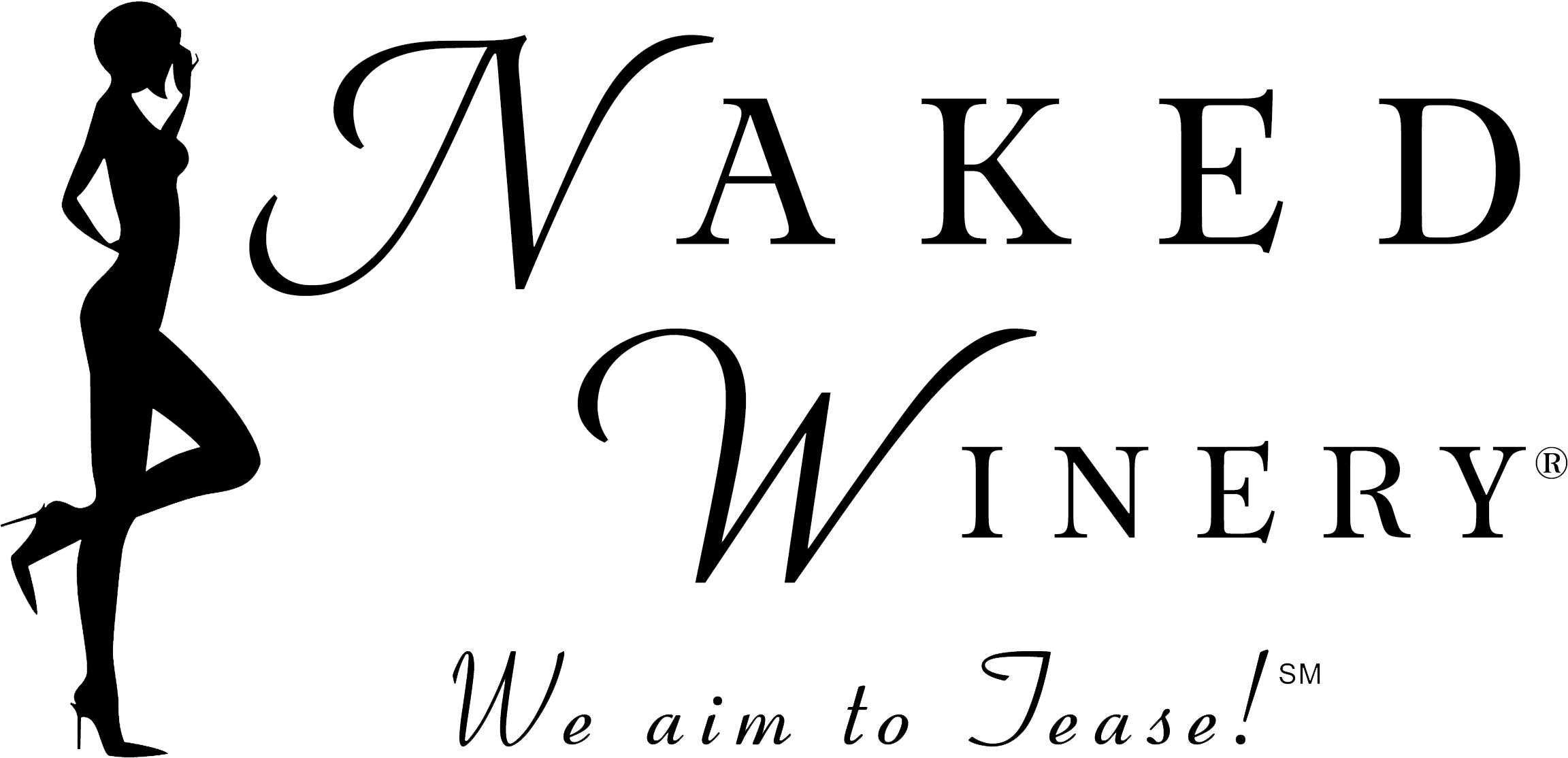 Naked Winery Logo We Aim To Tease - Naked Winery (2400x1200), Png Download