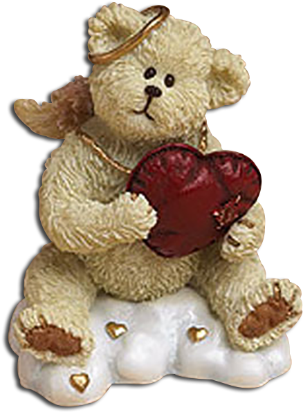 Boyds Lil Wing Valentines Bear Angel Huggy - Teddy Bear (455x600), Png Download