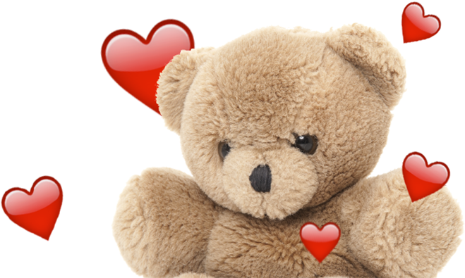 On Campus - Hd Transparent Valentines Bear (800x400), Png Download