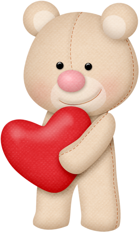Фотки Clipart Oso, Nursery Drawings, Valentine Crafts, - Heart (495x800), Png Download
