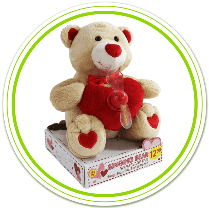 Valentines Bear Led Sound And Light Plush Sound & Light - Teddy Bear (670x665), Png Download