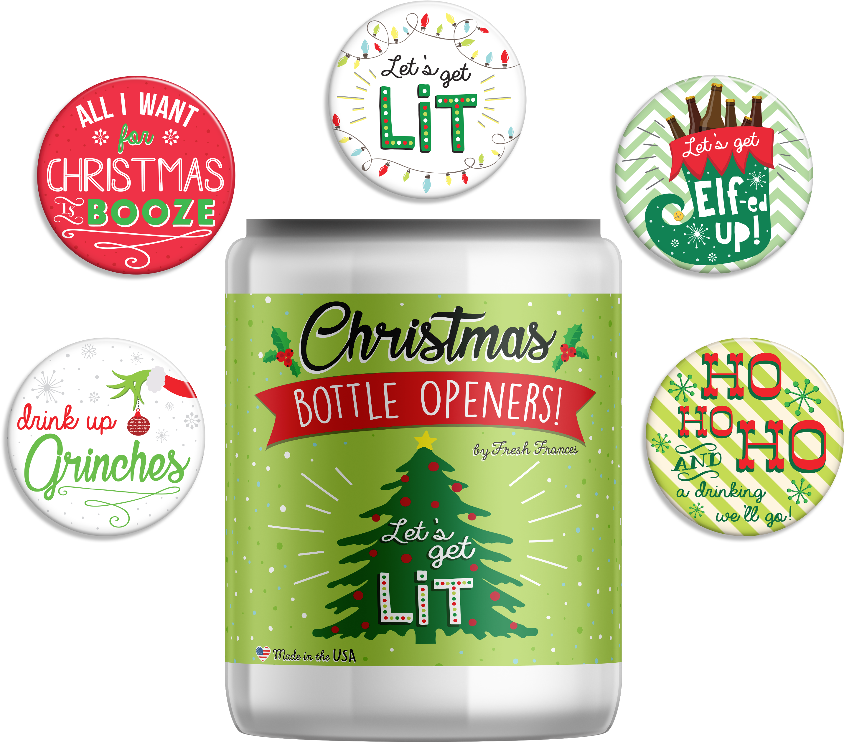 Christmas Bottle Openers With Jar No Back V=1504626611 - Christmas Day (3000x2587), Png Download