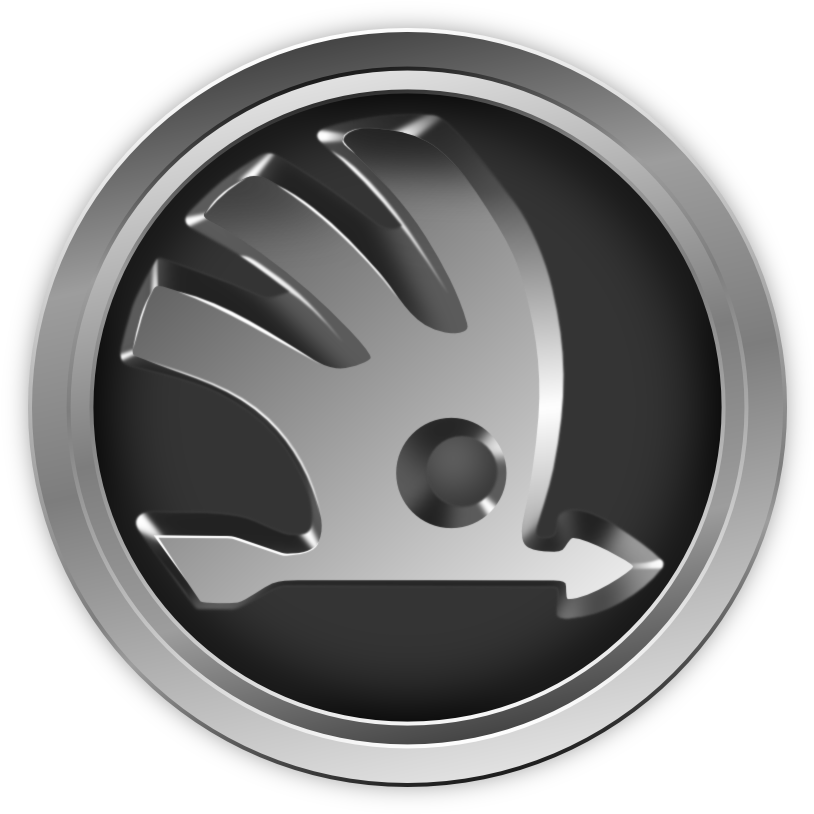 Skoda Logo 2012 - Skoda Silver Logo Png (959x959), Png Download