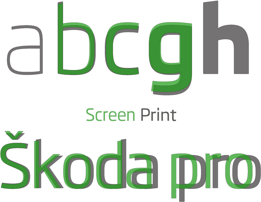 Skoda Pro Print Vs Screen - Parallel (900x704), Png Download