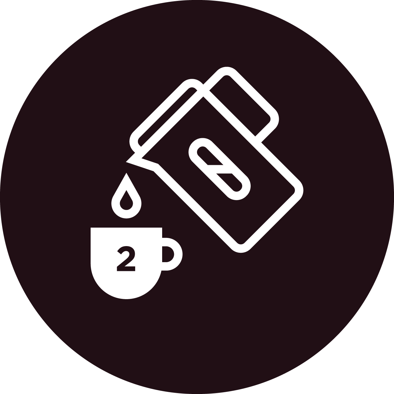 Add A Splash Of Hot Water And Mix Into A Smooth Paste - Add Hot Water Symbol (1300x1300), Png Download