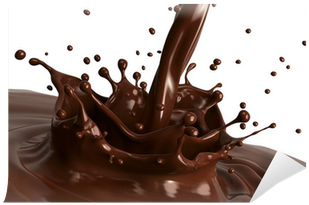 Hot Chocolate Splash Close-up, Isolated On White Background - Chocolate Background Vector Free Download (400x400), Png Download