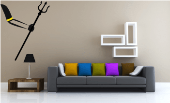 Ld 48 Shiva Trishul - Deewarist (350x350), Png Download