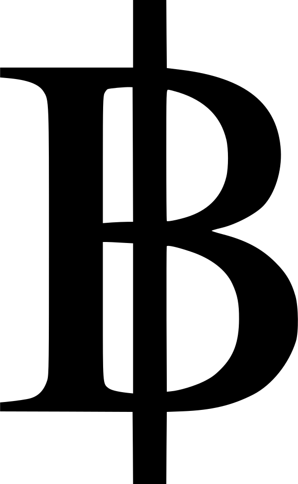 Thailand Thai Baht Svg Png Icon Free - Baht Symbol Png (604x980), Png Download