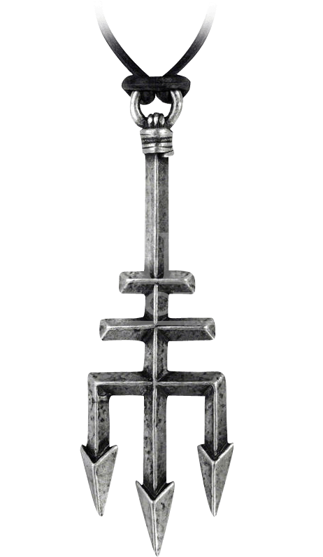 Black Trinity Trident Pendant (821x821), Png Download