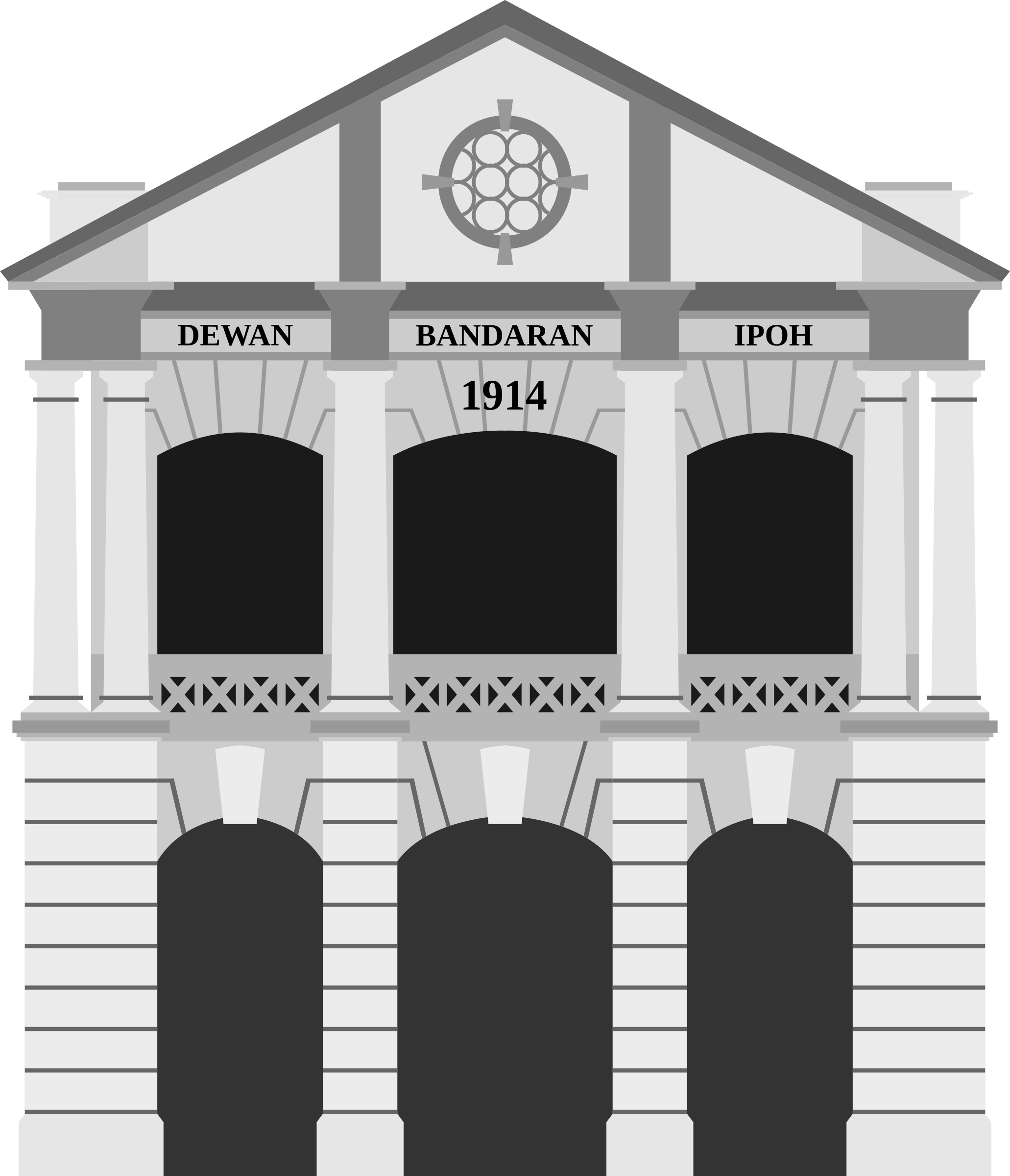 City Hall Png Clipart Ipoh City Hall Building Clip - City Hall Building Png (687x800), Png Download