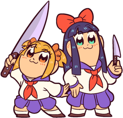 “girlfriends Popuko And Pipimi Have Challenged You - Popuko And Pipimi (500x392), Png Download