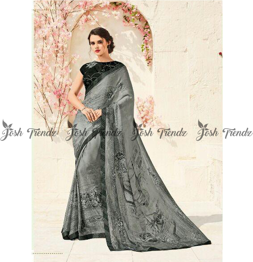 Parth Sudriti Saree Jt Ps Saree - Chiffon (1000x1000), Png Download