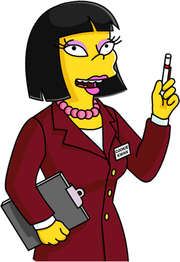 Cookie Kwan - Simpsons Cookie Kwan (682x877), Png Download