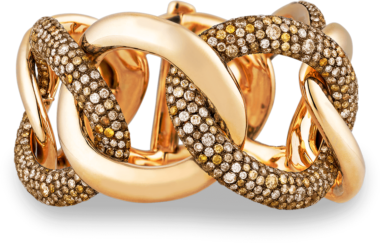 Fancy Colored Diamond Link Bracelet (1750x1750), Png Download