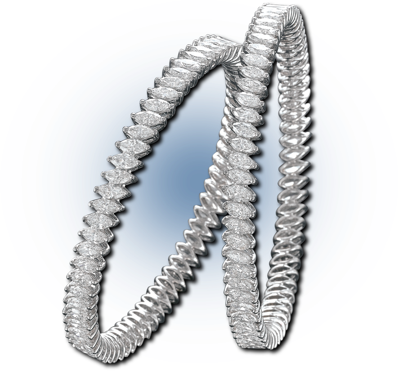 Signature Solitaire Fancy Bangle - Bangle (1000x753), Png Download