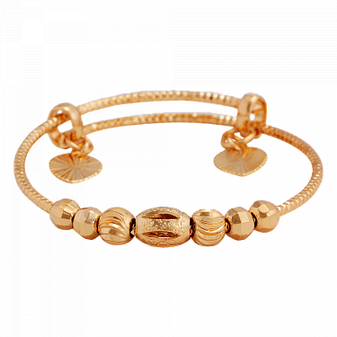 Rk Fashion 18k Gold Plated Baby Kada, Rk149 Only For - Gold (375x375), Png Download