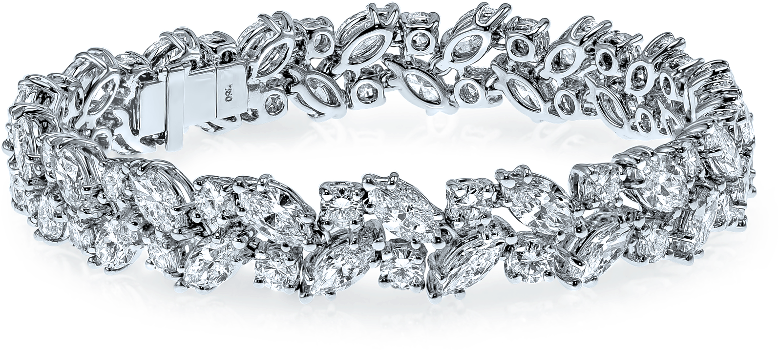 Bracelets - Poster Of Love Whitegold Jewellery Gift Bracelet Diamond (1595x717), Png Download