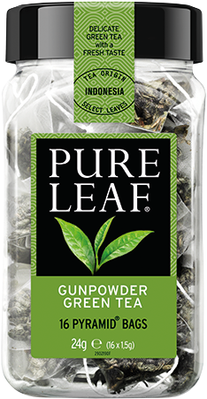 Gunpowder Green Tea - Pure Leaf Gunpowder Green Tea 16 Pyramid Bags (480x480), Png Download