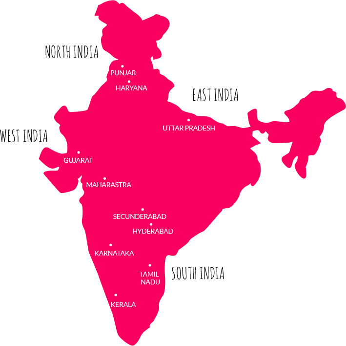 Geographical Coverage Of The Dairy Investigation - Kerala In India Map (709x708), Png Download
