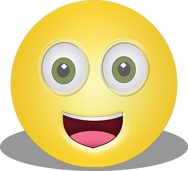 Graphic, Smiley Emoticon, Surprised - อิ โม จิ มี ความ สุข (375x340), Png Download