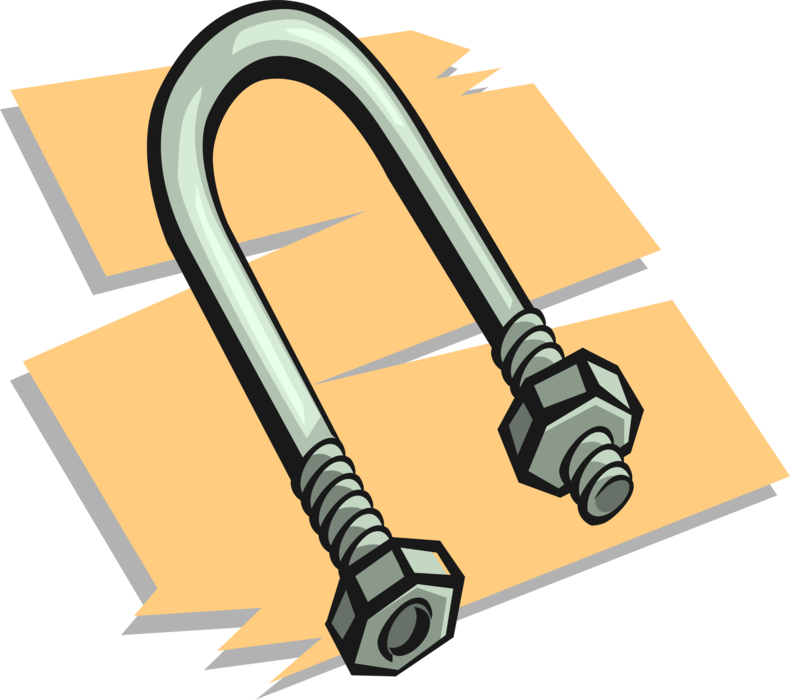 Download Vector Illustration Of Ubolt With Screw Threads On Vector