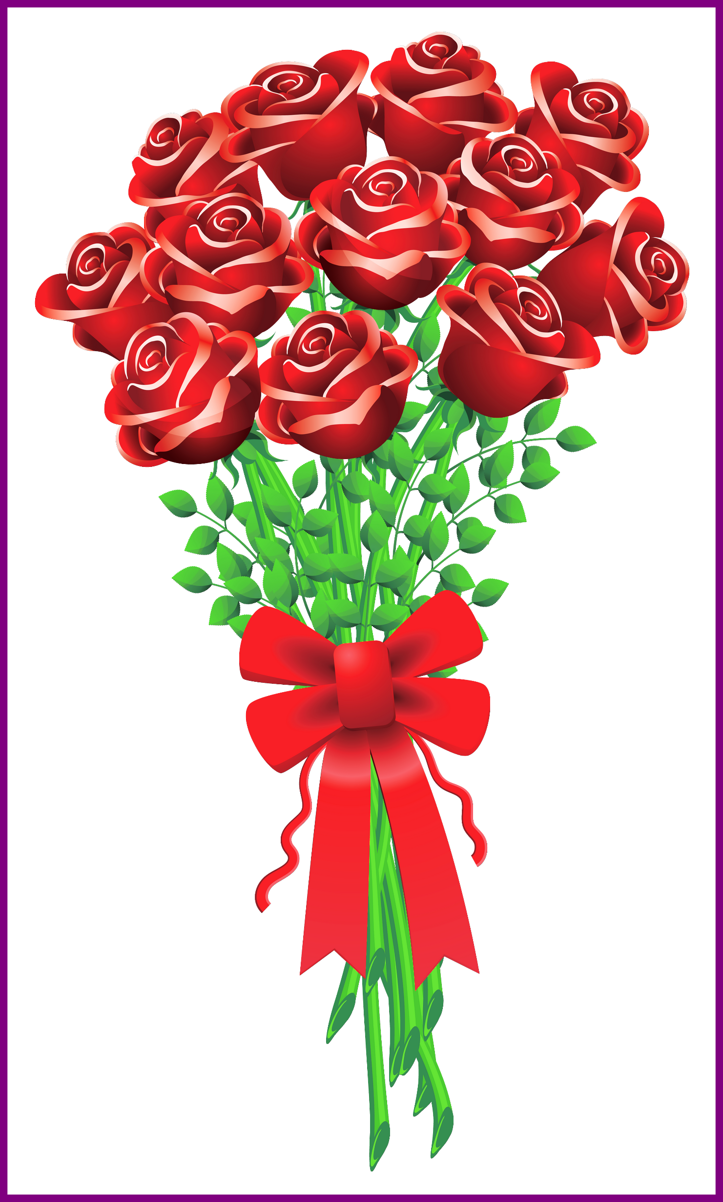 Amazing Ba A Orig Png Clipart Wedding Of Red Rose Flower - Bouquet Of Roses Art (1481x2461), Png Download