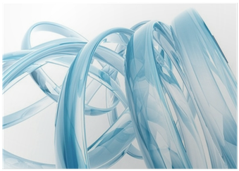 Abstract Transparent Glass Rings On White Background - Abstract Art (400x400), Png Download