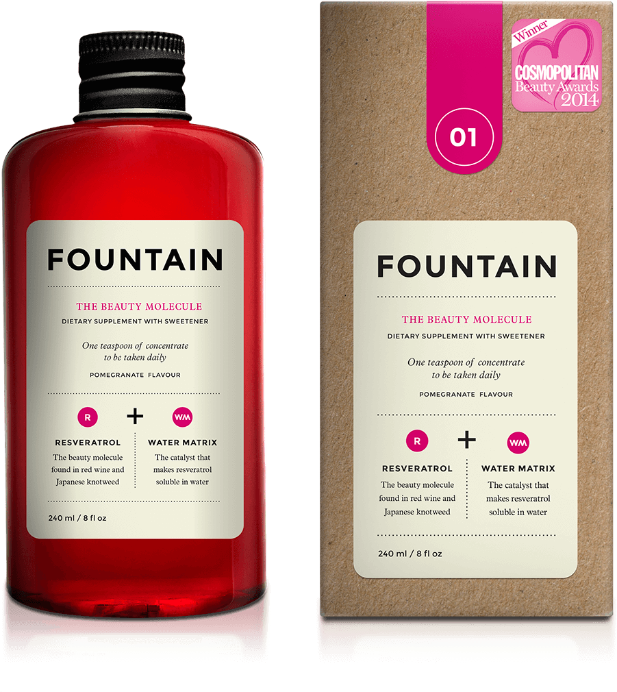 Look Good Molecule - Fountain - The Beauty Molecule (240ml) (1000x1050), Png Download