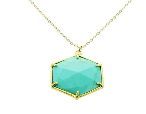 Turquoise Hexa Pendant - Pendant (600x600), Png Download