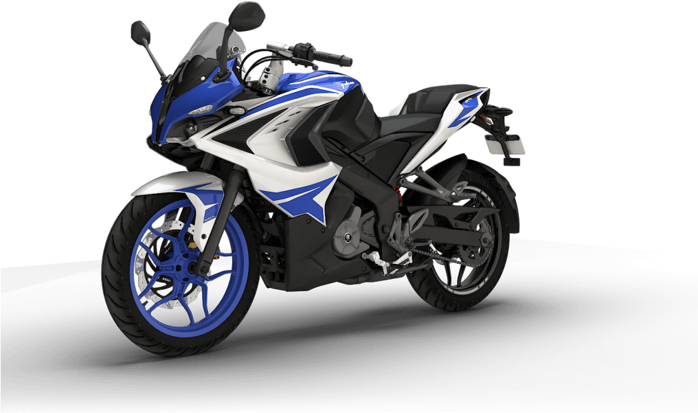 Bajaj Pulsar Black Rs200, 360 Degree View Bajaj Auto - Pulsar Rs 200 Blue (1015x728), Png Download