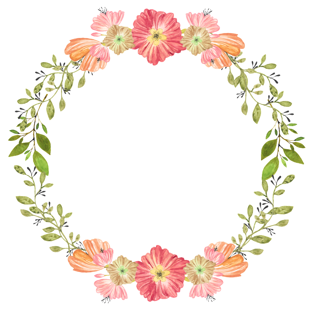 Practical Wedding Decoration Garland Png Free Buckle - Personalised Watercolor Floral Wreath Wedding Tote (1024x1024), Png Download