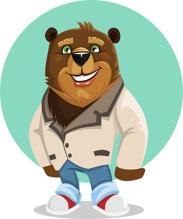 Vector Bear Animated - Papa Bear Clip Art (601x720), Png Download