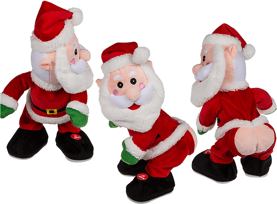 Dancing Plush Santa With Sound Ca - Papa Noel Bailando Png (945x709), Png Download