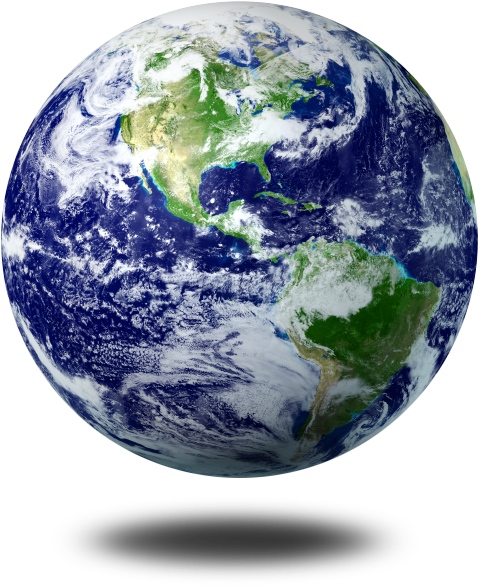 Floating Globe Of The Planet Earth, In This Case Representing - Clean Earth (693x693), Png Download