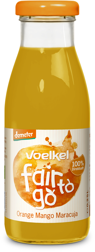 Voe Fairtogo Orangemangomaracuja - Voelkel Bio Orange, Mango And Passion Fruit Juice 250 (380x928), Png Download