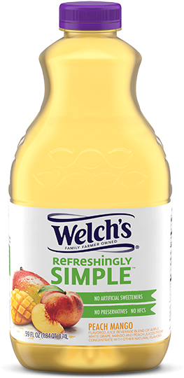 Thumbnail - Welch's Refreshingly Simple Peach Mango (600x600), Png Download