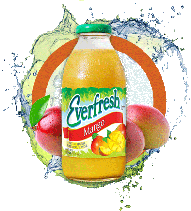 16 Oz Everfresh Pineapple Mango Juice (432x435), Png Download